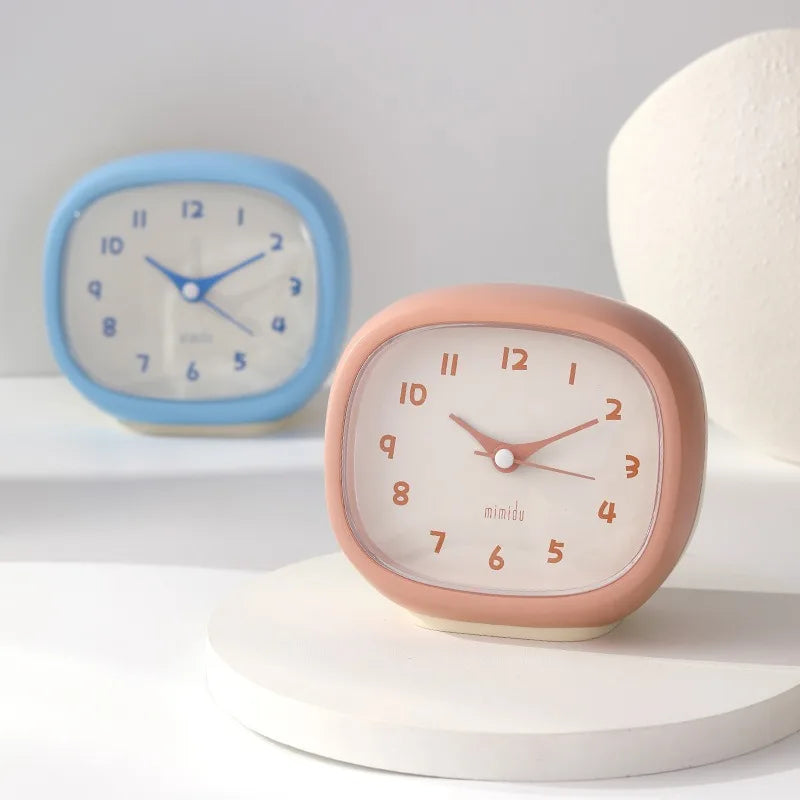 1pcs Ins Style Desktop Clock for Kids Time Management Alarm Clock Small Student Wake Up Clock for Home Bedroom Oasis Select
