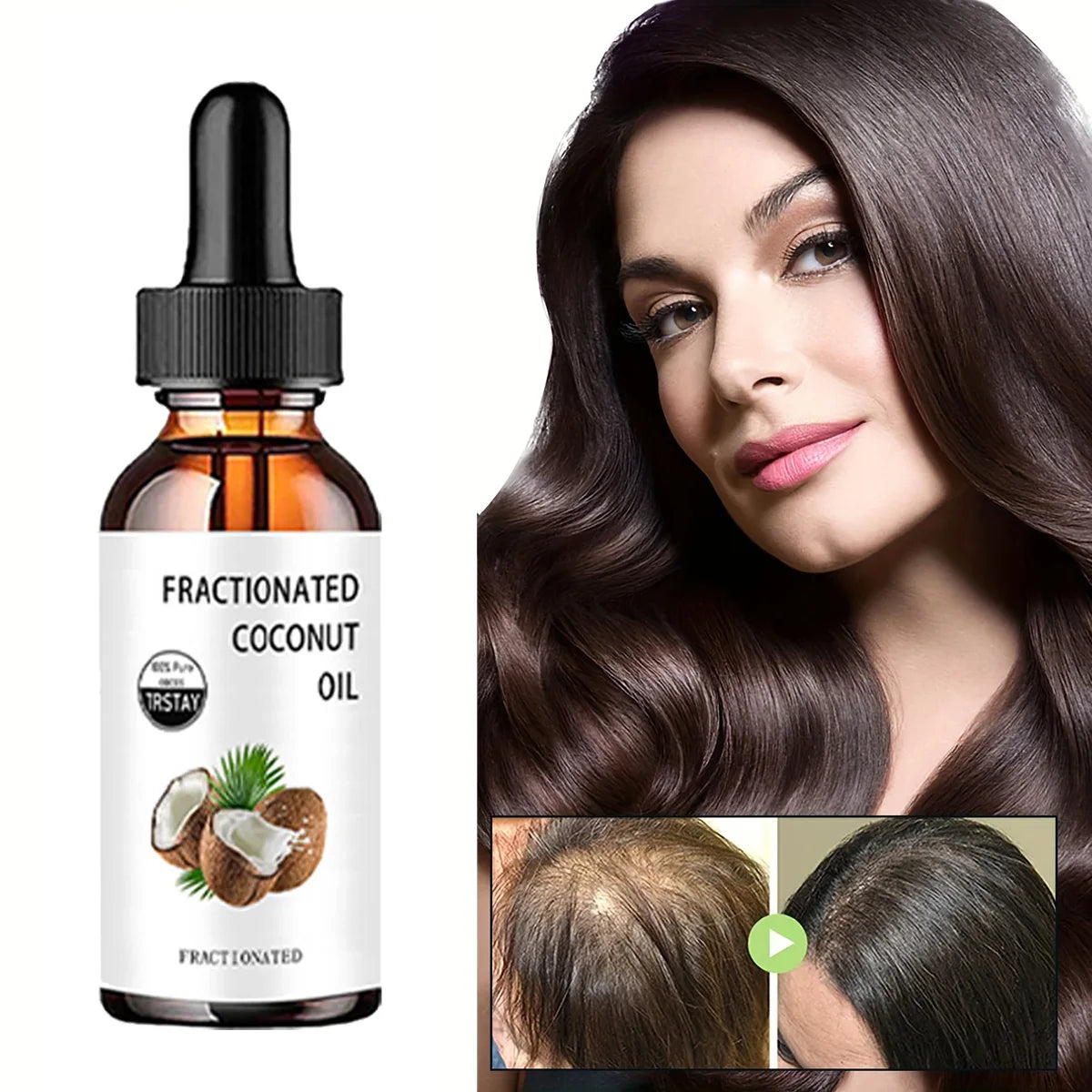 TRSTAY 100% Pure Fractionated Coconut Oil – Skin & Hair Care