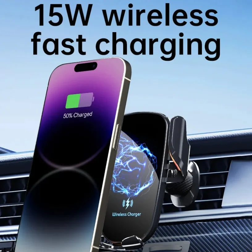 15W Wireless Car Charger Air Vent Car Phone Holder For iPhone Samsung Xiaomi Car accessories Fast Charger Stand Oasis Select