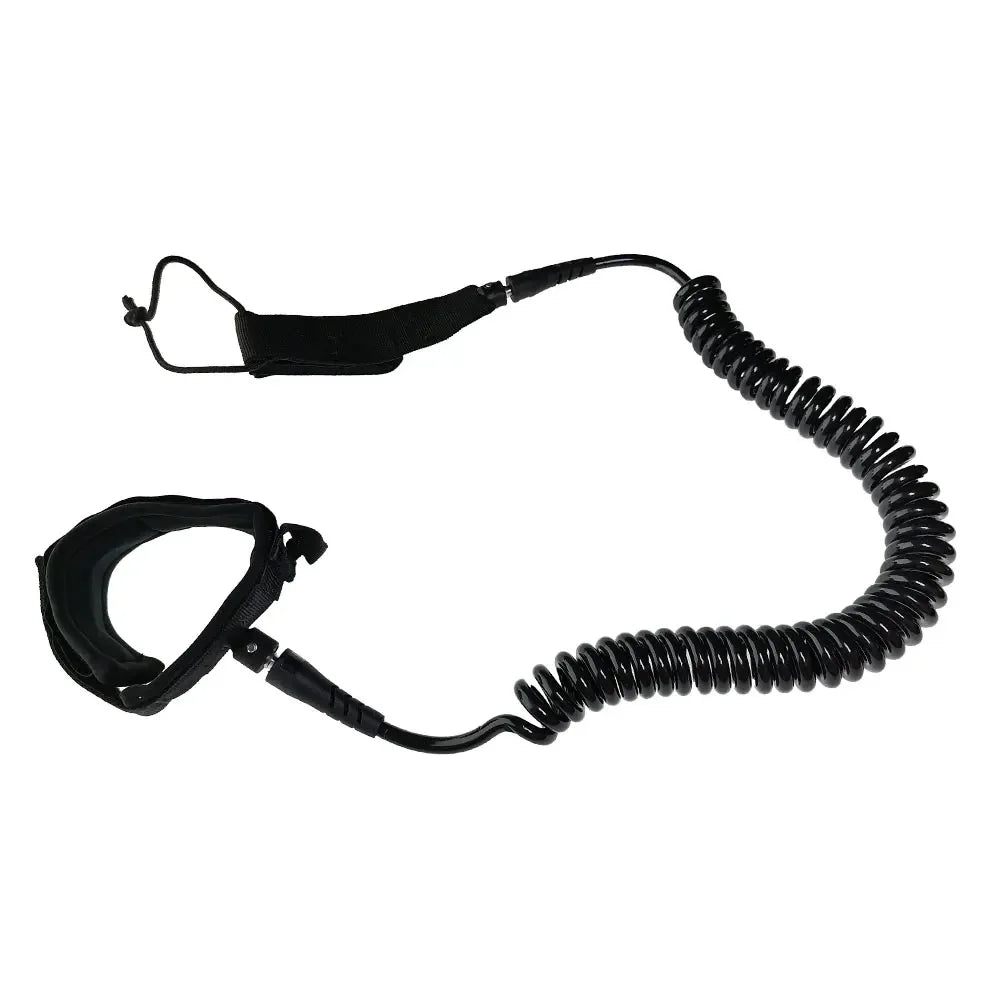 7MM 10 Feet Coiled Surfboard Leash SUP Paddle Board Ankle Leash Sup Board Foot Leg Cuff Rope Surfboard Raft Traction Rope Oasis Select