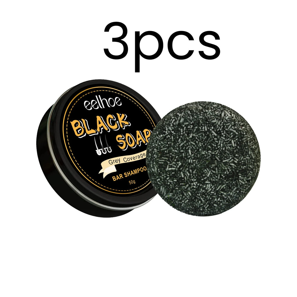 EELHOE Black Soap Natural Shampoo Bar – Gray Hair & Deep Nourish Natural Shampoo Bar Oasis Select 3pcs