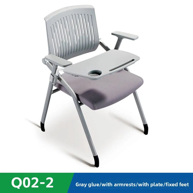 Foldable training table and chair integrated staff mesh conference chair training chair with writing tablet Oasis Select 8