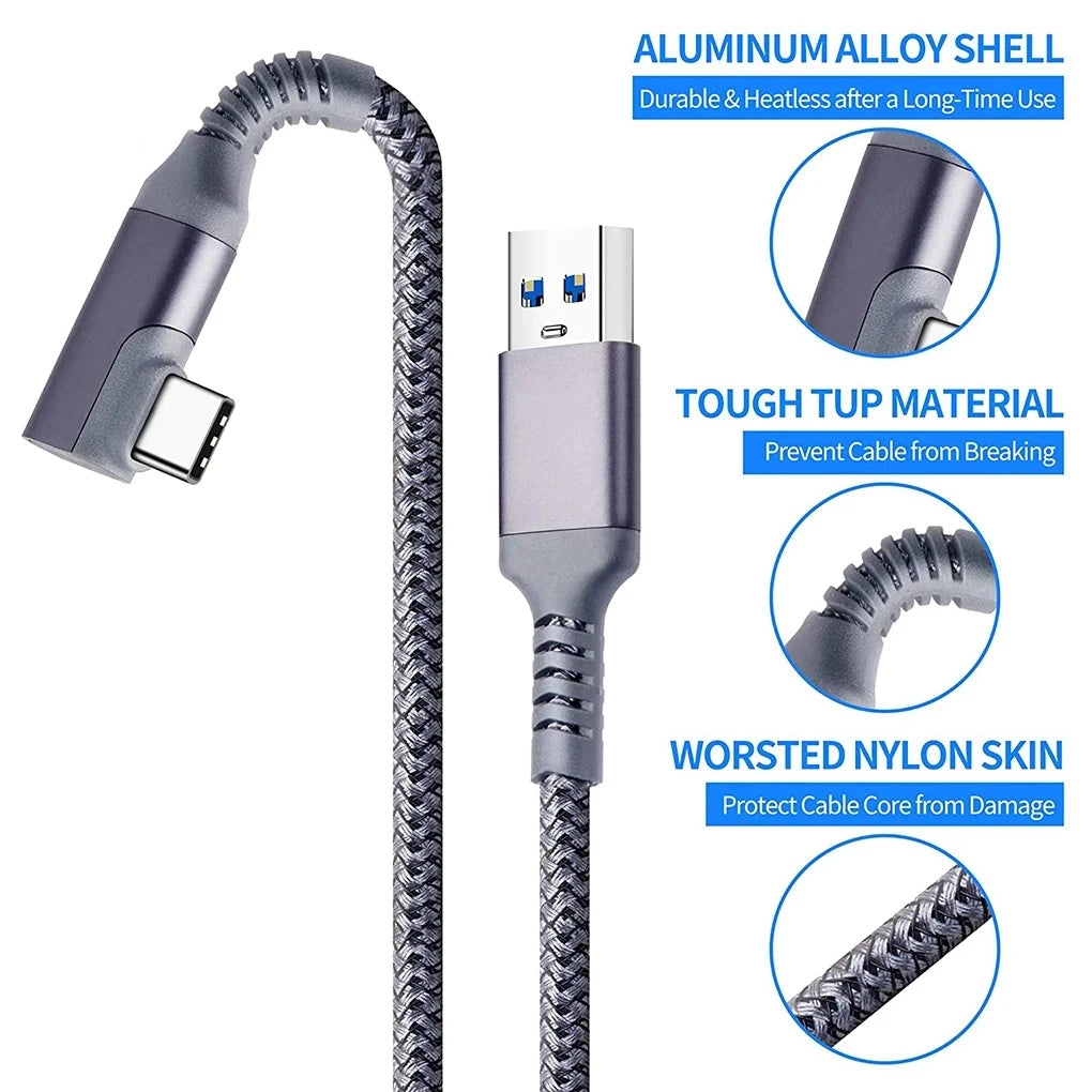 Meta Quest 2 Link Cable USB-A to USB-C 5M | VR Accessory