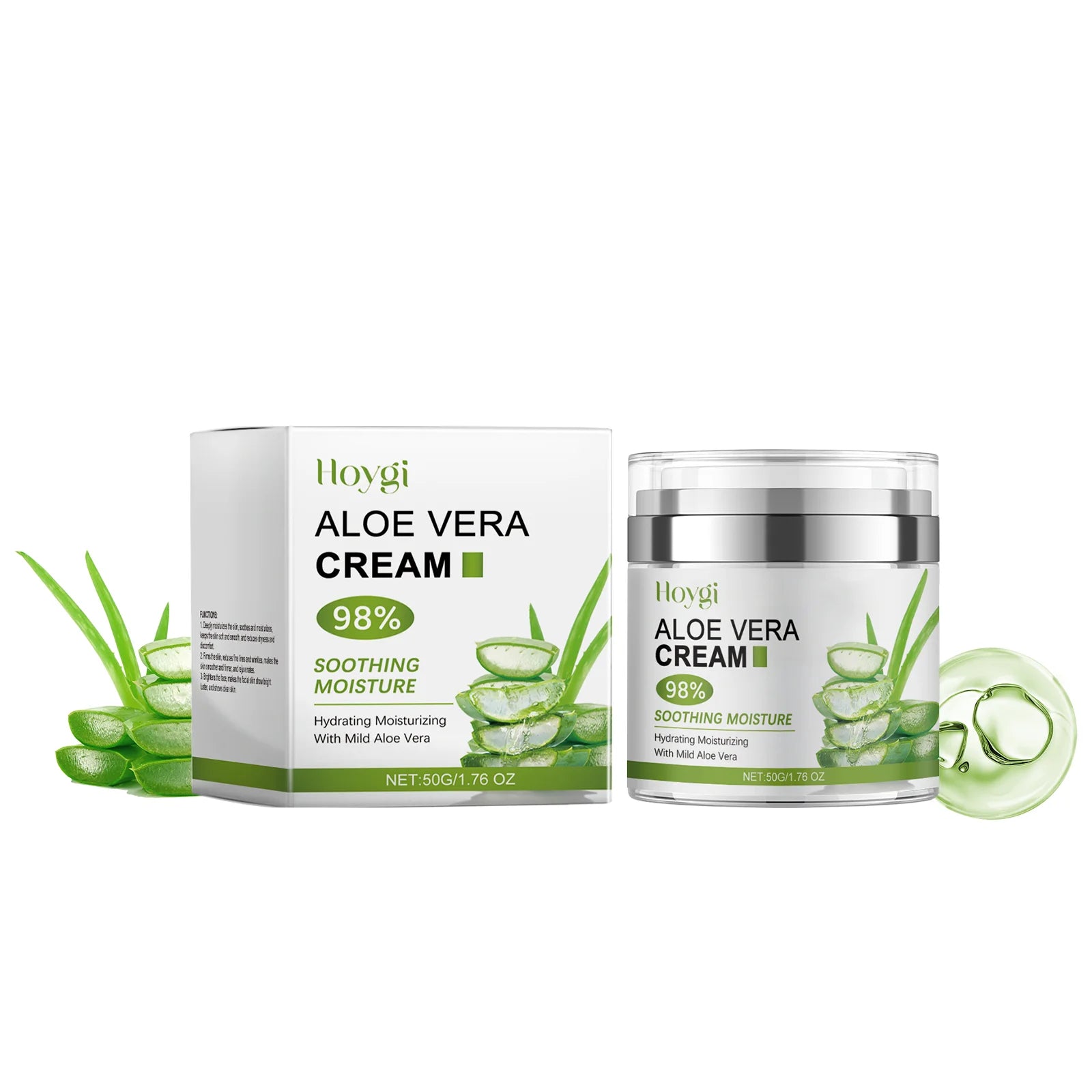 Hoygi Aloe Vera Face Cream – Anti-Wrinkle Moisturizer 50g Facial Moisturizer Cream Oasis Select Aloe vera