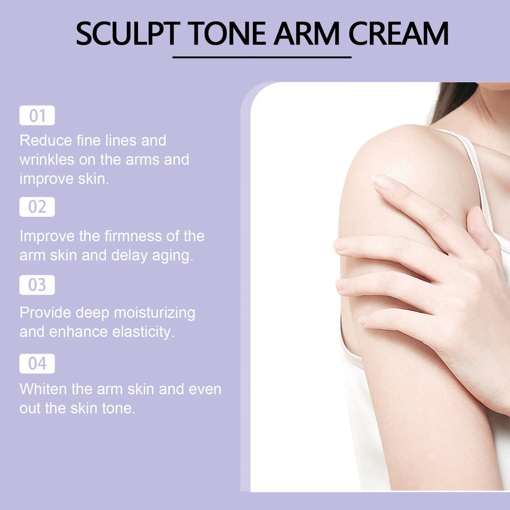 Sculpt & Tone Arm Firming Cream Remove Wrinkles Lifting Skin Anti Sagging Arm Massage Tightening Fast Shipping Body Care Cream Oasis Select