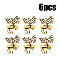 60-Pack Gold Elk Christmas Napkin Rings – Festive Table Decor