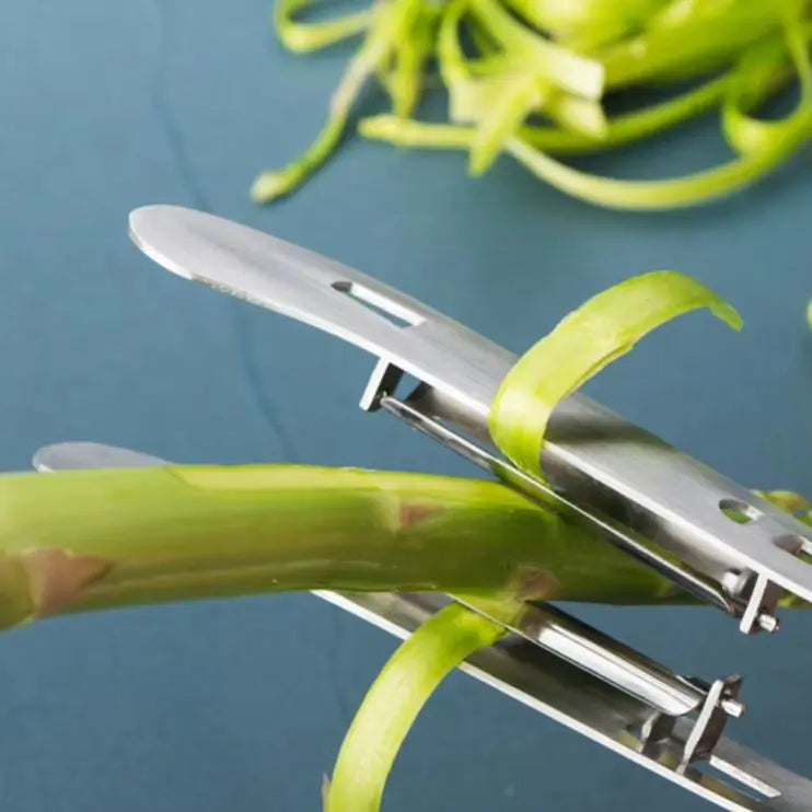 Cucumber Peeler Stainless Steel Peeler Peeling Tool Kitchen Tool Comfortable Grip Smooth Cutting Efficient Peeling Oasis Select