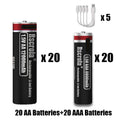 1.5V Rechargeable Li-ion Battery AA 12000mAh/AAA 8000mAh Type-C Fast Charge High Capacity， Cameras/Mouse/Xbox Controllers/Toys Oasis Select 1.5V 20AA 20AAA