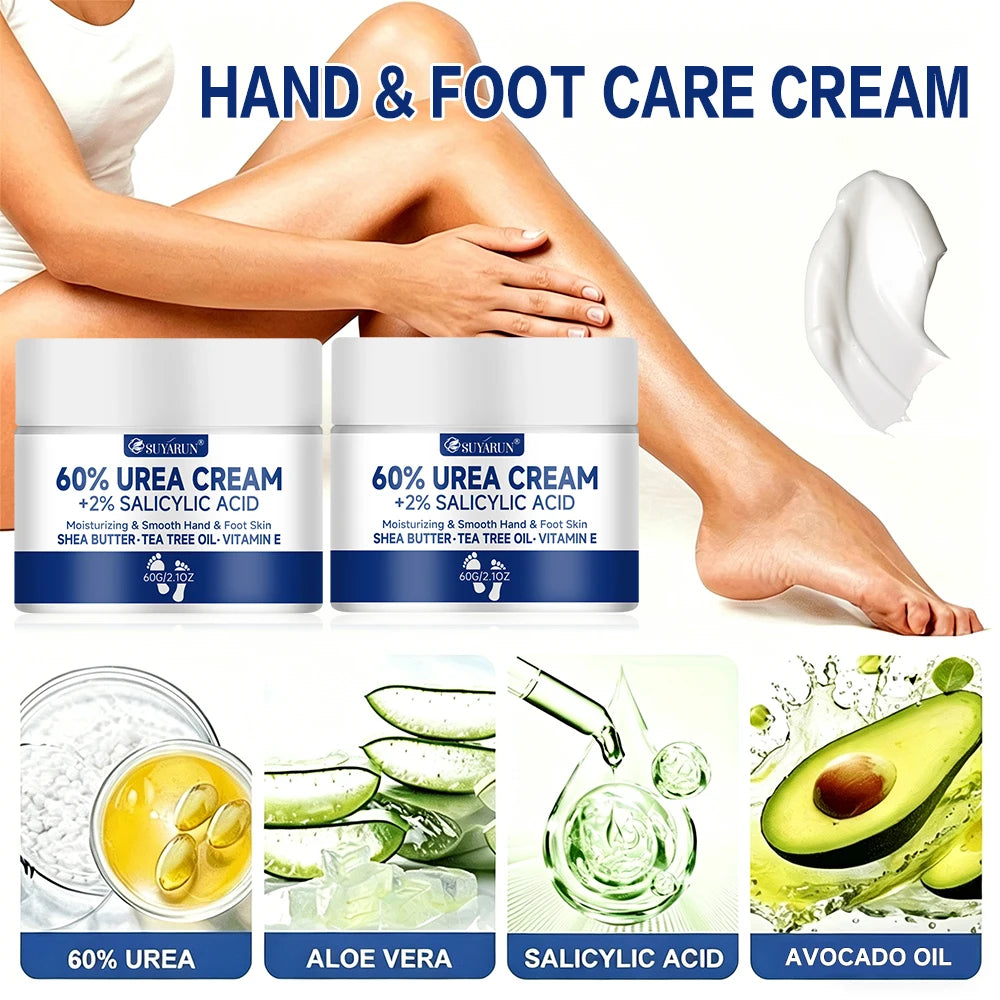 SUYARUN 60% Urea Foot Cream – Cracked Heel Moisturizer Combo Urea Foot Cream Oasis Select