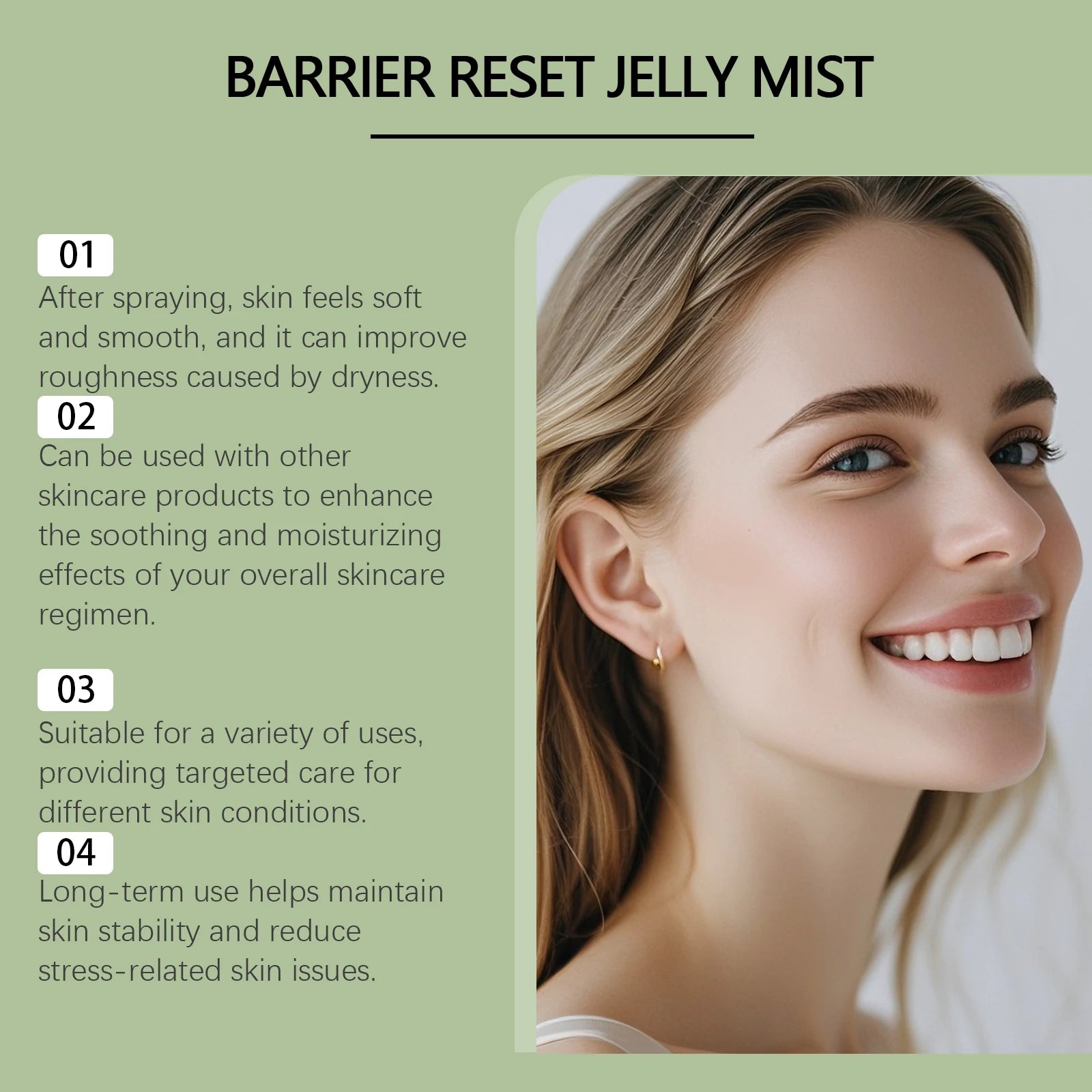 Soothing Face Essence for Sensitive Skin Mung Bean Soothing Dryness Moisturizing Repairing Smooth Soft Natural Serum Facial Care Oasis Select