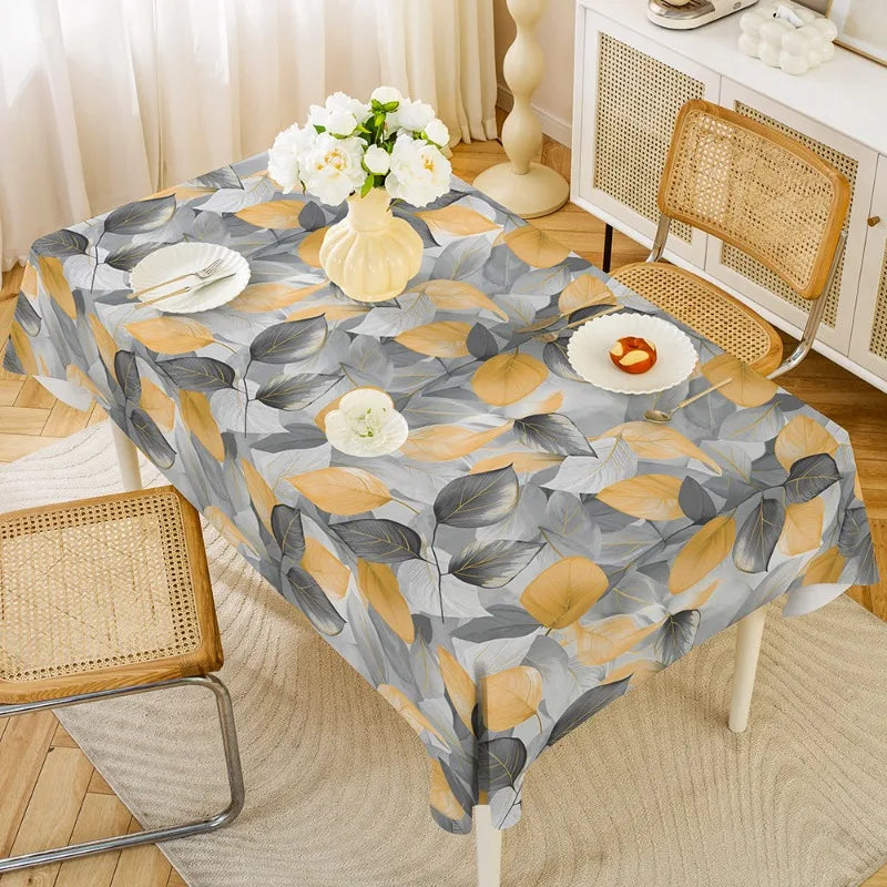 PVC Waterproof and Oil Resistant Tablecloth with Floral Patterns for Restaurant Dining Table Decoration and Kitchen Supplies Oasis Select 140x200cm SXNT-D58-01