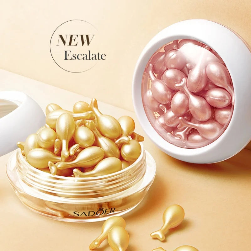 30pcs/box SADOER Snail Rose Capsule Essence Lotion for Moisturizing Repairing Hydrating Brighten Skin Oasis Select