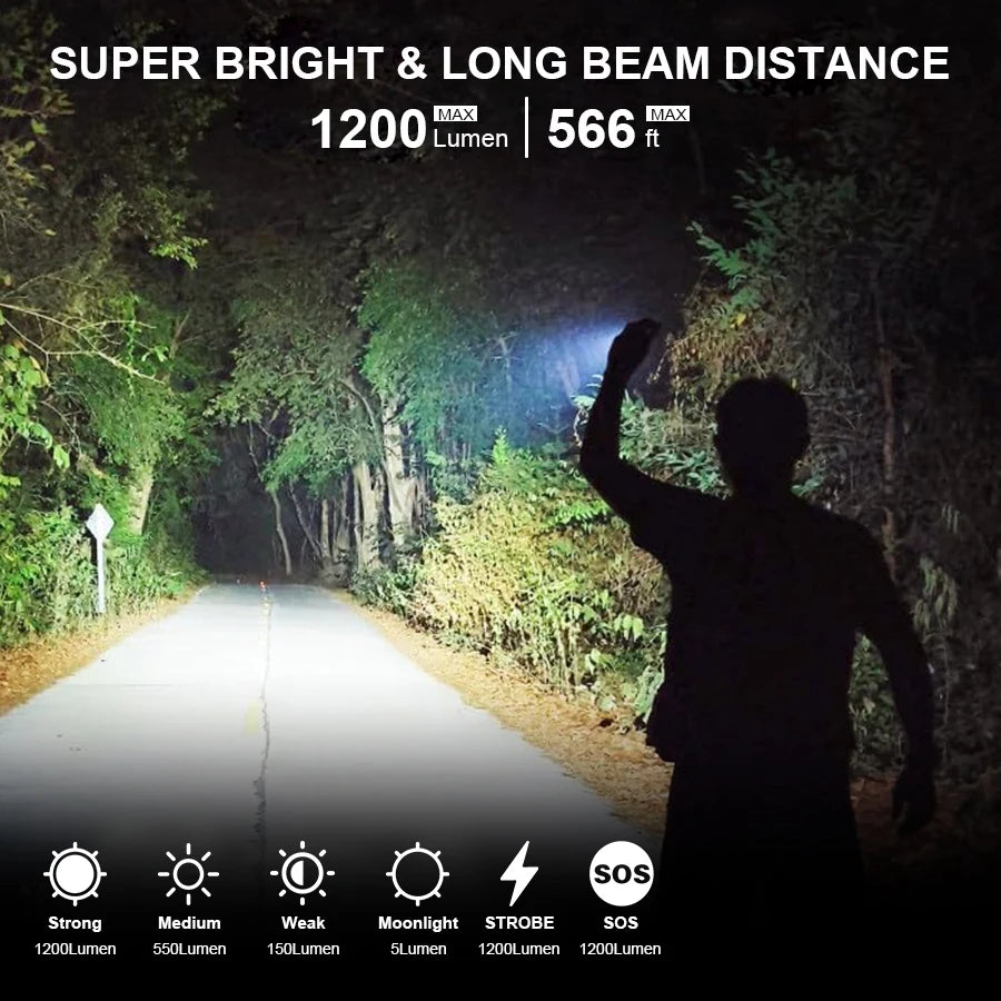 High Power LED Flashlights with Pen Clip Portable Tactical Torch Aluminum Alloys Waterproof Lantern for Outdoor Home Use 21700 Oasis Select