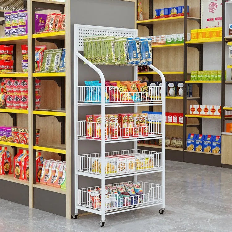 Multi-layer removable supermarket snack shelves cart convenience store checkout page home storage shelves Oasis Select