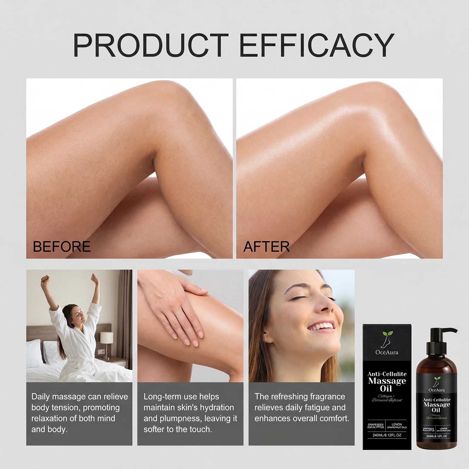 OceAura Collagen Firming Body Oil – Tighten & Nourish Skin 240ml Firming Body Oil Oasis Select