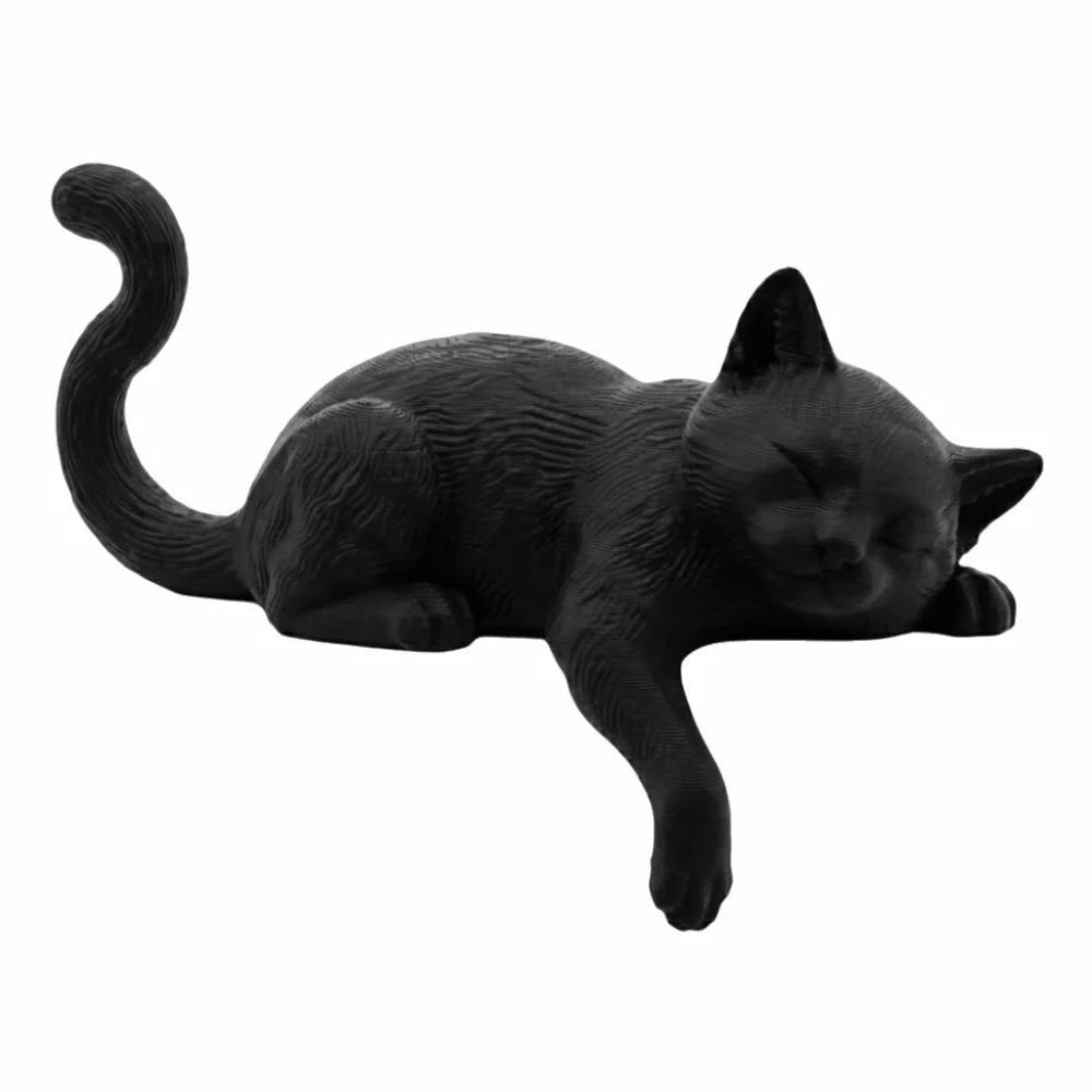 3D Printed Sleeping Cat Desk Ornament | Cute Cat Statue