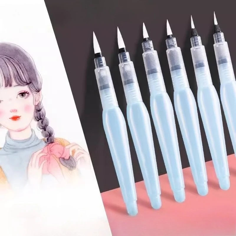 1Pc Fountain Pen for Painting Solid Pigments Paint Brush Watercolor Brush Pen Painting Brushes Water Storage Pen Art Supplies Oasis Select