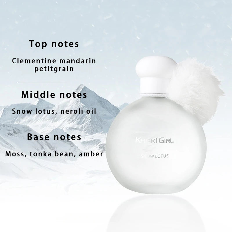 Fresh Snow Lotus Women Perfume Elegant Natural Citrus Amber Fragrance High-end Charming Floral Woody Notes Eau De Toilette Oasis Select