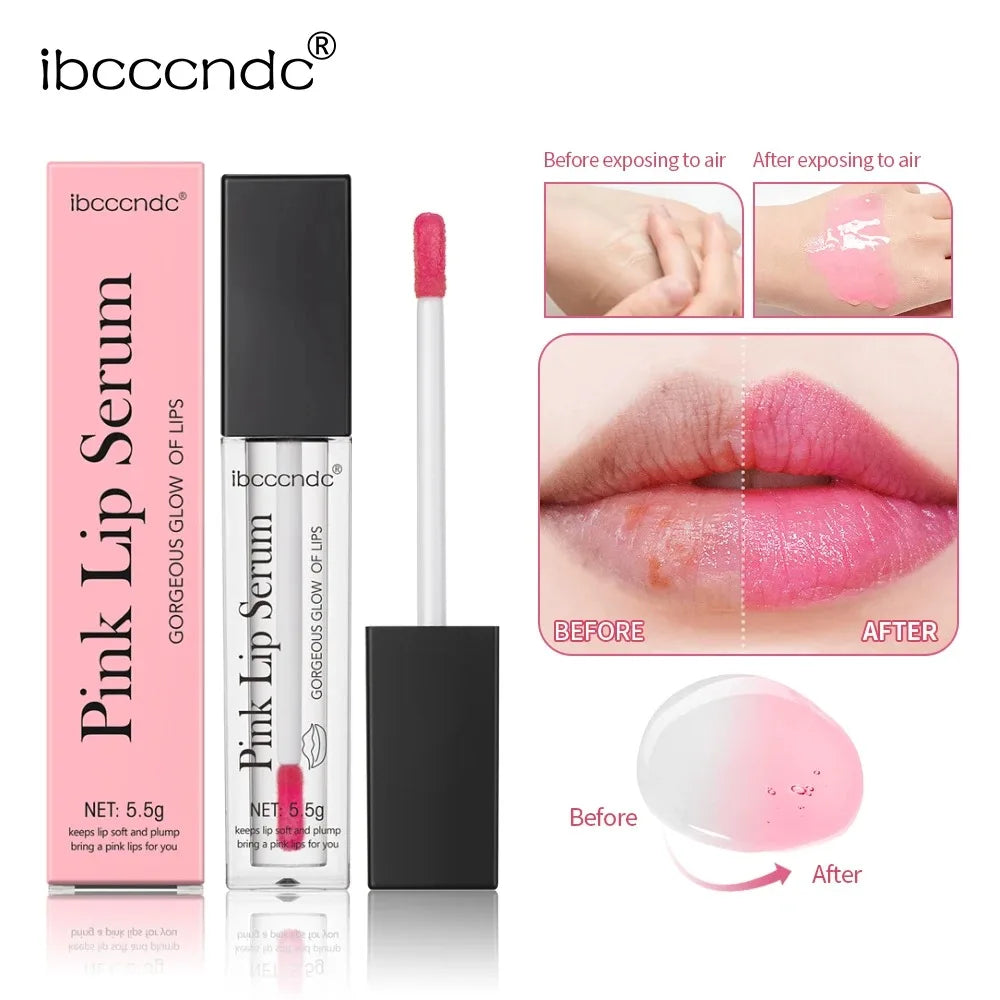 Natural Pink Serum Lips Pink Fresh Remove Dark Lips Gel Lightening Essence Cream Balm Repair Fine Line Brighten Lip Exfoliator Oasis Select