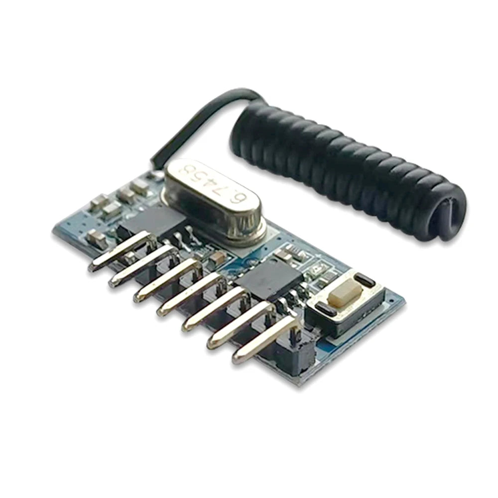 433 Mhz RF Remote Control Receiver and 433mhz RF Relay Receiver Switch Module DC3.3V-5V Jog Self-locking Interlock Controller Oasis Select