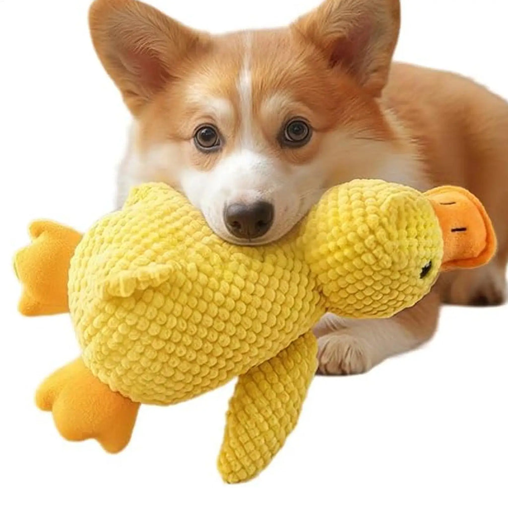 Yellow Duck Dog Toy Interactive Squeaky Soft Comfort Pet Accessory Dog Toys Plush for Travel Beach Pool Park Yard Bedroom Garden Oasis Select