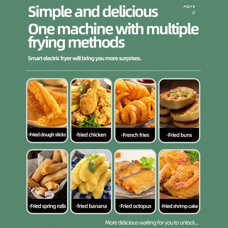 Portable Visual Electric Fryer – French Fries & Dough Sticks