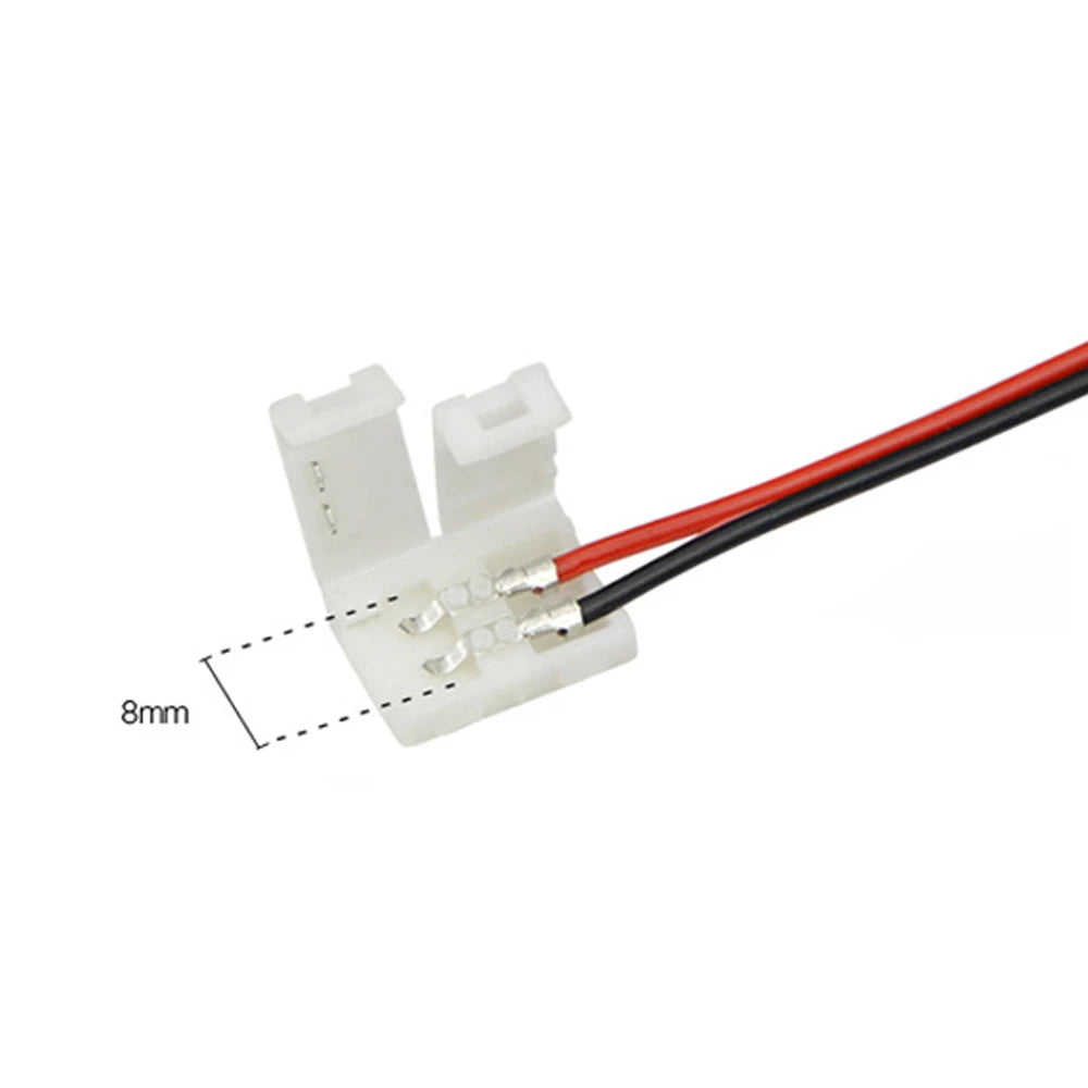 5PCS 10PCS 2Pin 4Pin 8mm 10mm LED Strips Lights Connector Splice Clip For 2835 3528 5050 5630 LED Strip Lamps Bar Connector Oasis Select single connector 8mm 5PCS 2 Pin