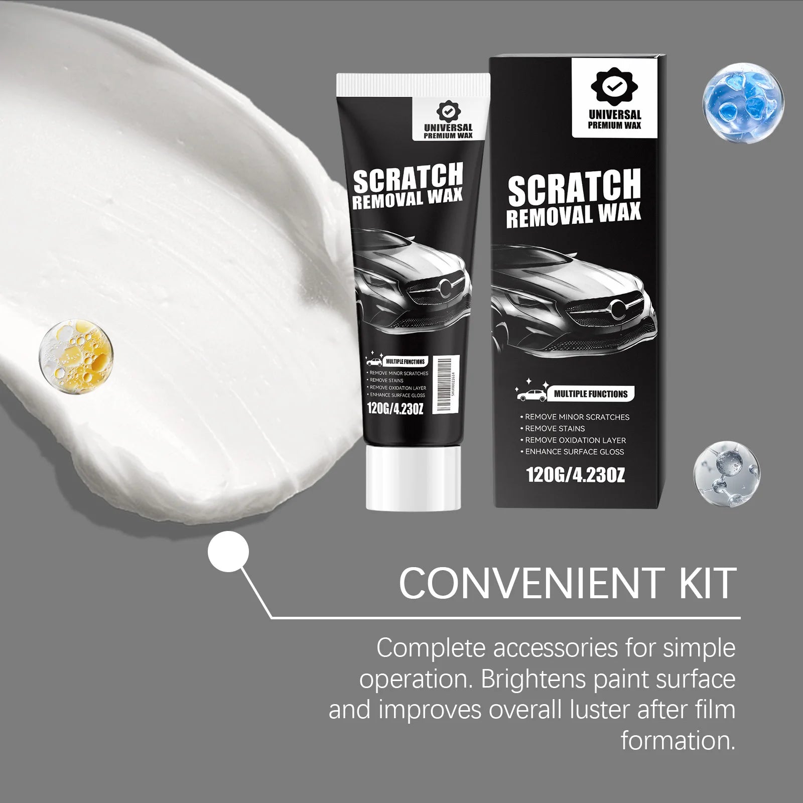 Car Scratch Repair Kit Paint Scratch Remover Polishing Protective Coating Easy Use For All Car Colors Daily Care Oasis Select