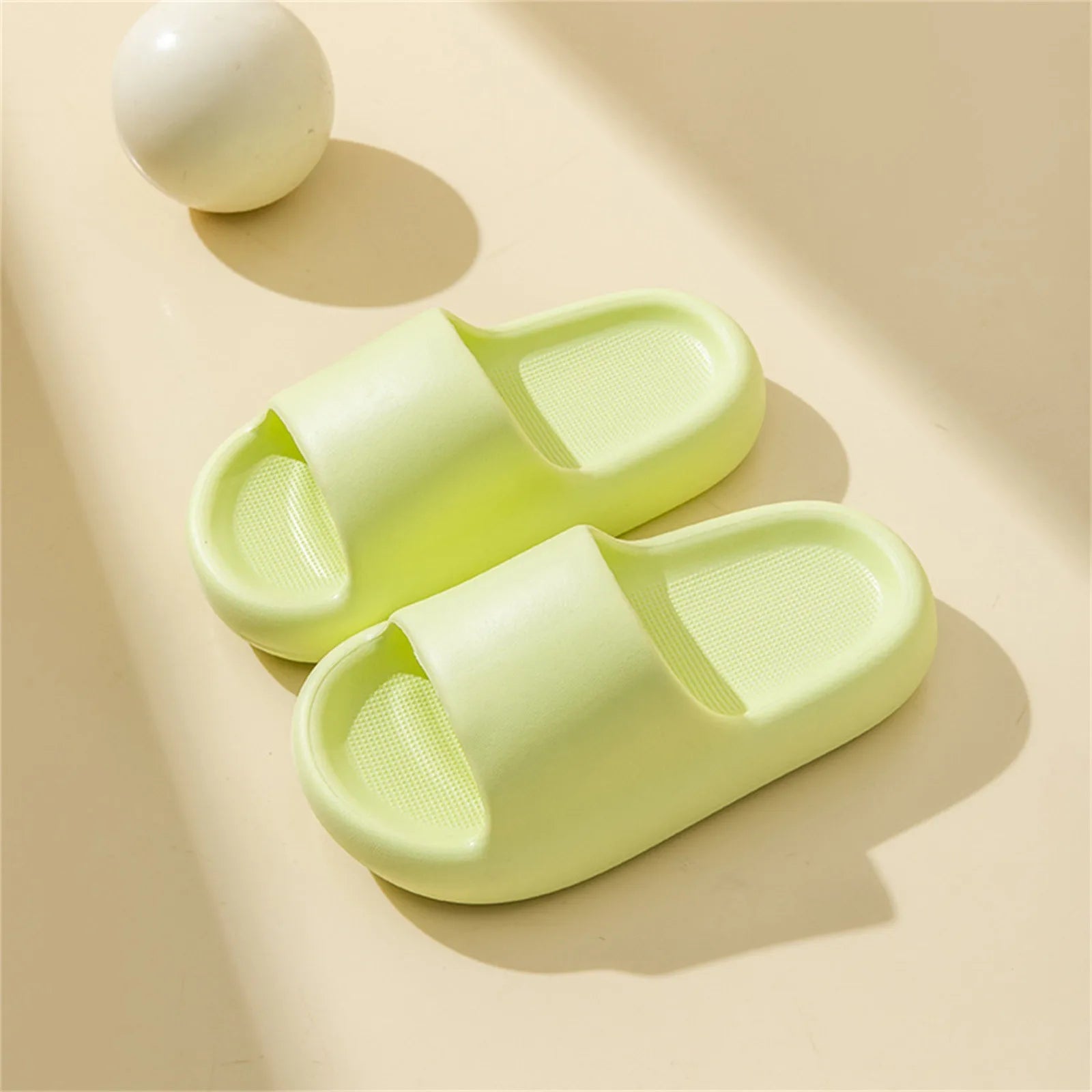 Children Bathroom Slippers Summer Solid Color Anti Slip Soft Sole Kid Slippers 4-10 Years Old Boys and Girls Cute Home Slippers Oasis Select Green 26