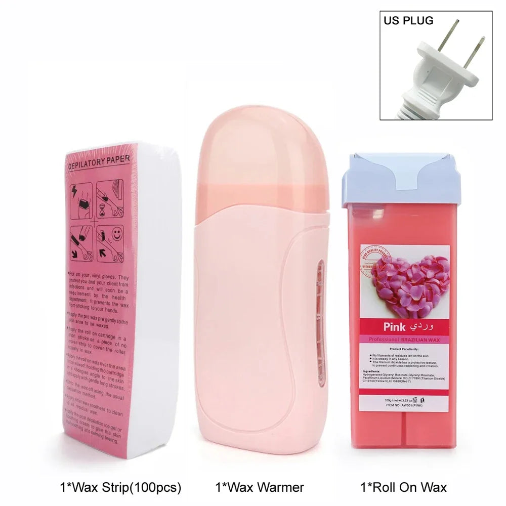 Rose Roll-On Wax Warmer Kit – Electric Hair Removal Set