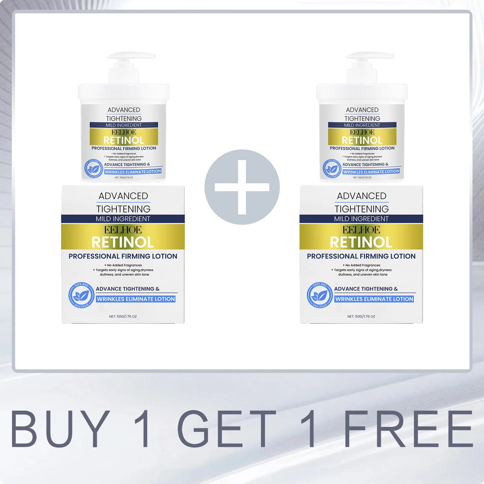 EELHOE Retinol Body Lotion Skin Tightening Elasticity Improve Sagging Moisturizing Nourishing Skin Smooth Repair Skin Care Cream Oasis Select Buy 1 for 1 Free