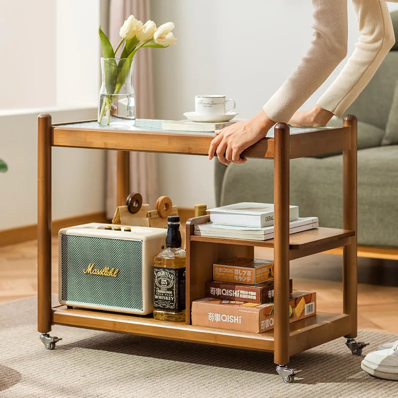 Sofa side few household mobile coffee table bedroom balcony mini table bedside shelf modern simple small apartment Oasis Select