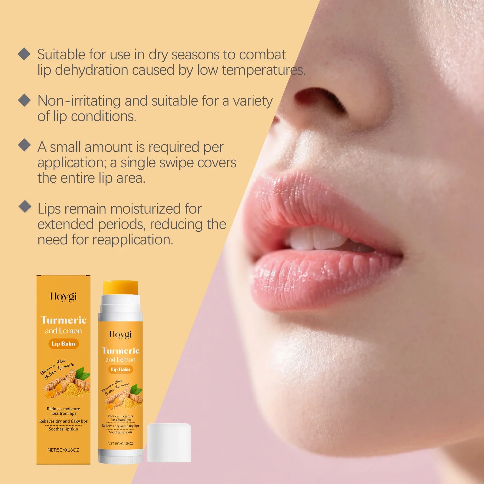 Hoygi 3-in-1 Lip Care Set – Turmeric Balm, Scrub & Serum Lip Care Set Oasis Select
