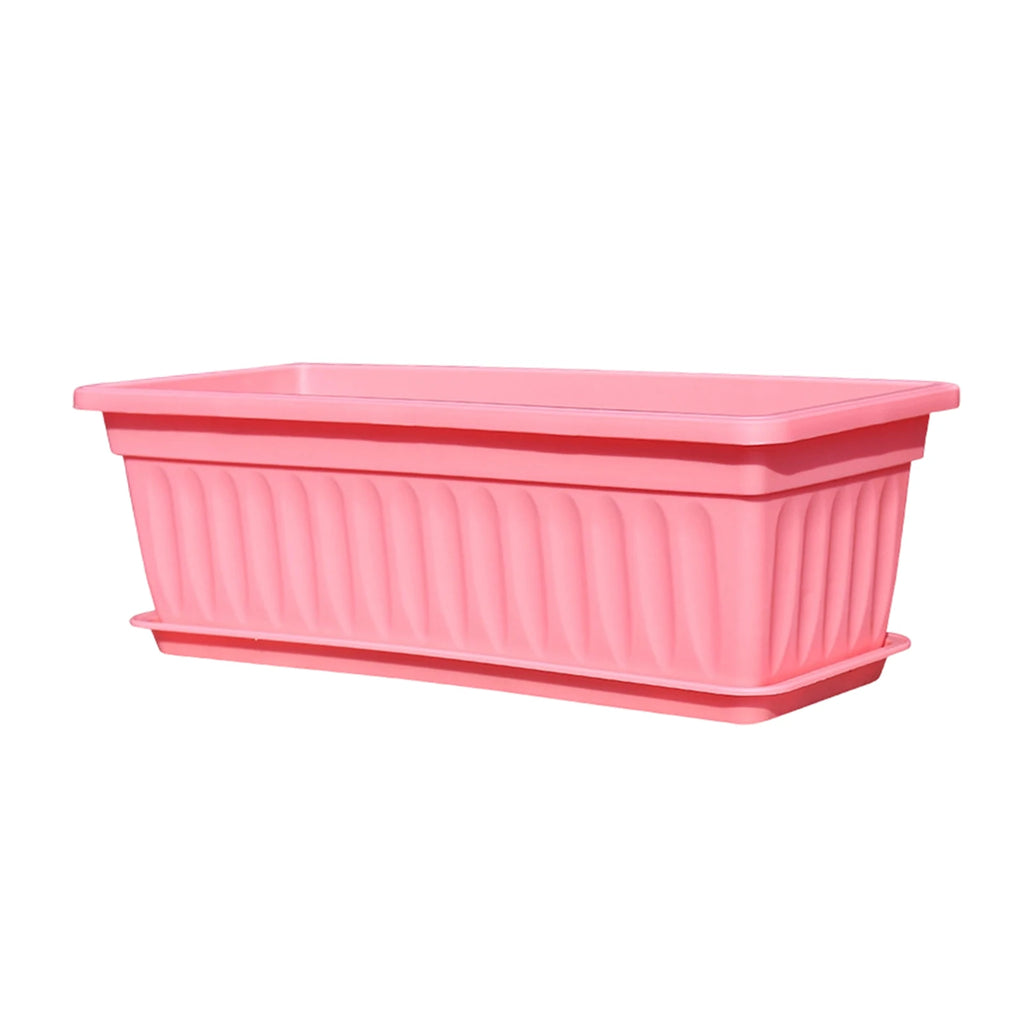 Plastic Vegetable Planters Rectangular Flowerpots For Balcony Indoor Gardening Breathable Plants Pots Garden Tools Oasis Select Pink One Size