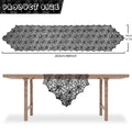 1pc Halloween Decoration Table Runner,Spider Web Black Lace Table Runner for Kitchen Dinner Table,Halloween Decoration Indoor Oasis Select big