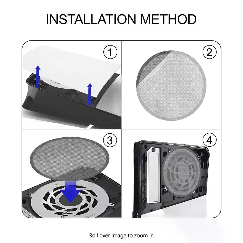 Console Fan Dust Filter For PS5 PRO PVC Dustproof Mesh Case Cover For Maximum Protection Dust Filter Cover Game Accessories Oasis Select