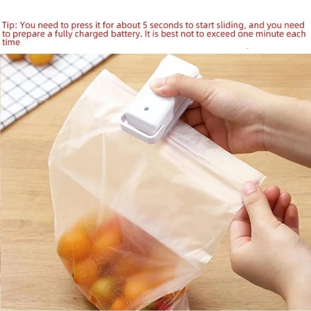 1PC Snack Sealer Mini Heat Bag Sealing Machine Package Sealer Portable Kitchen Thermal Plastic Food Bag Closure Accessories Tool Oasis Select