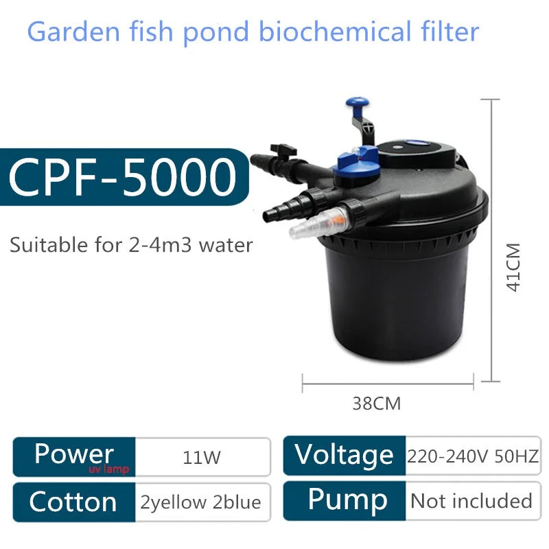 CPF2500 CPF5000 CPF10000 CPF15000 CPF20000 CPF30000 CPF50000 pond swimming pool filter bio pressure UV filter Farm water purifi Oasis Select CPF5000 EU adapter plug