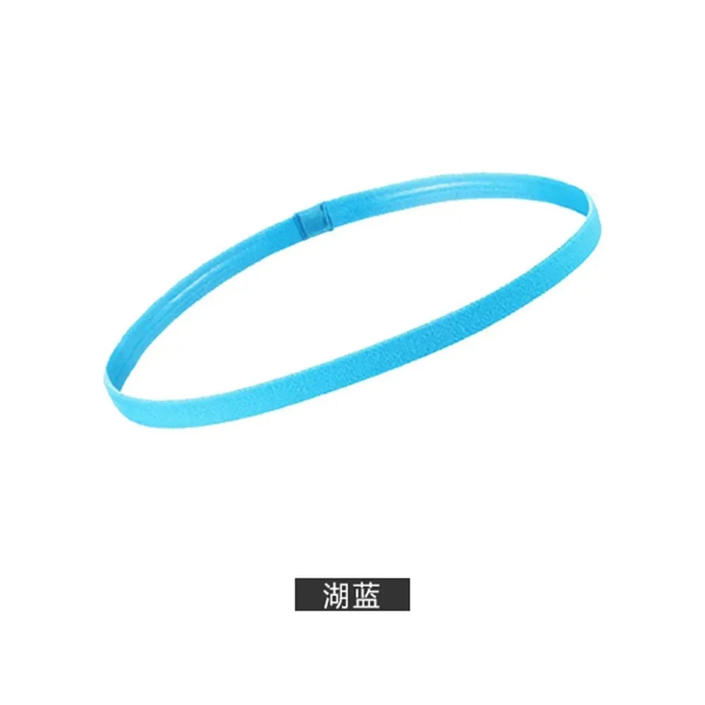 1/4Pcs Women Men Yoga Hair Bands Sports Fitness Headband Girls Sport Anti-slip Elastic Rubber Sweatband For Football Running Oasis Select 1pc-blue