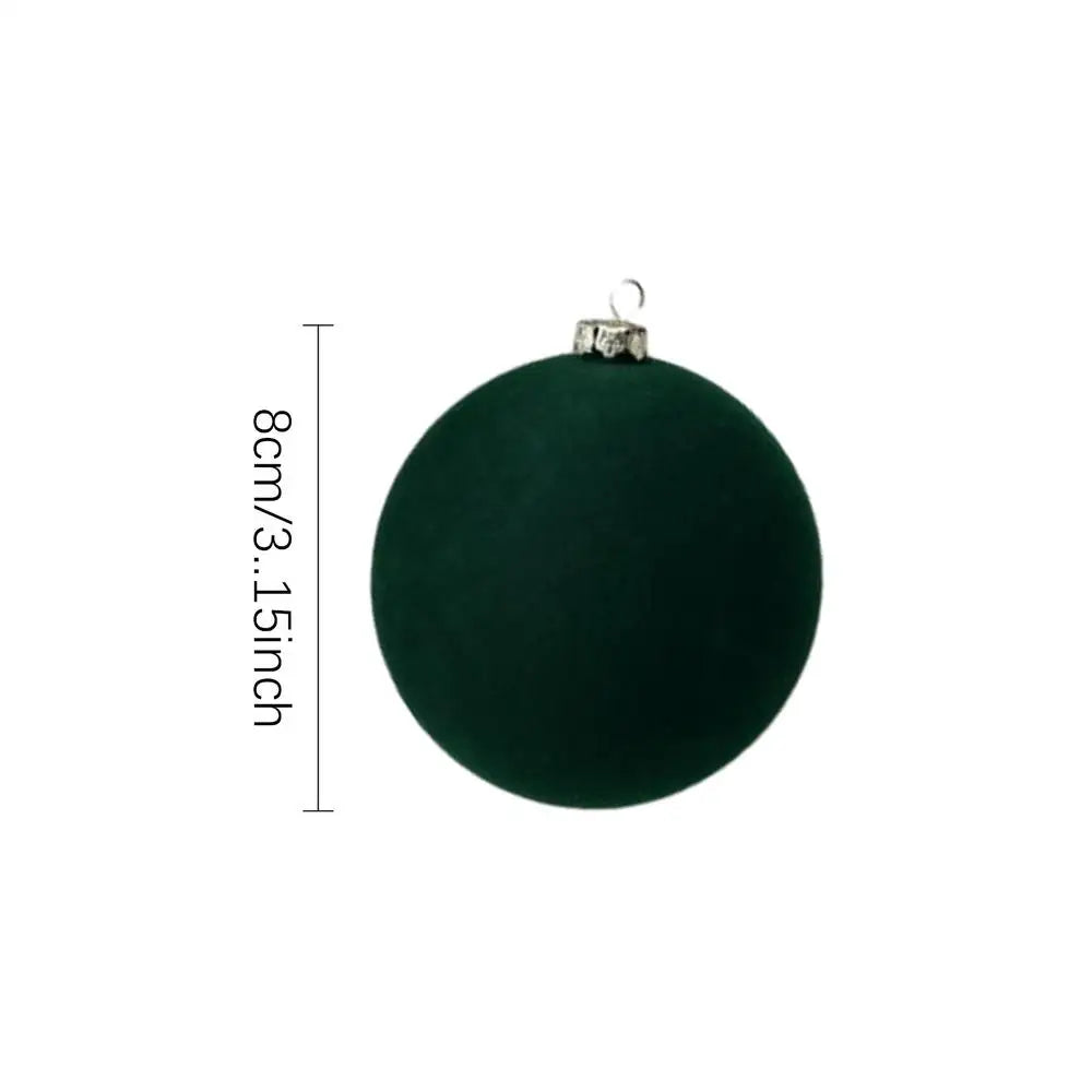Christmas Ball Ornaments 12 Pieces Christmas Tree Ornaments 3.1 Inch Flocked Ball Decorative Pendant for Holiday Party Home Oasis Select Green 8cm