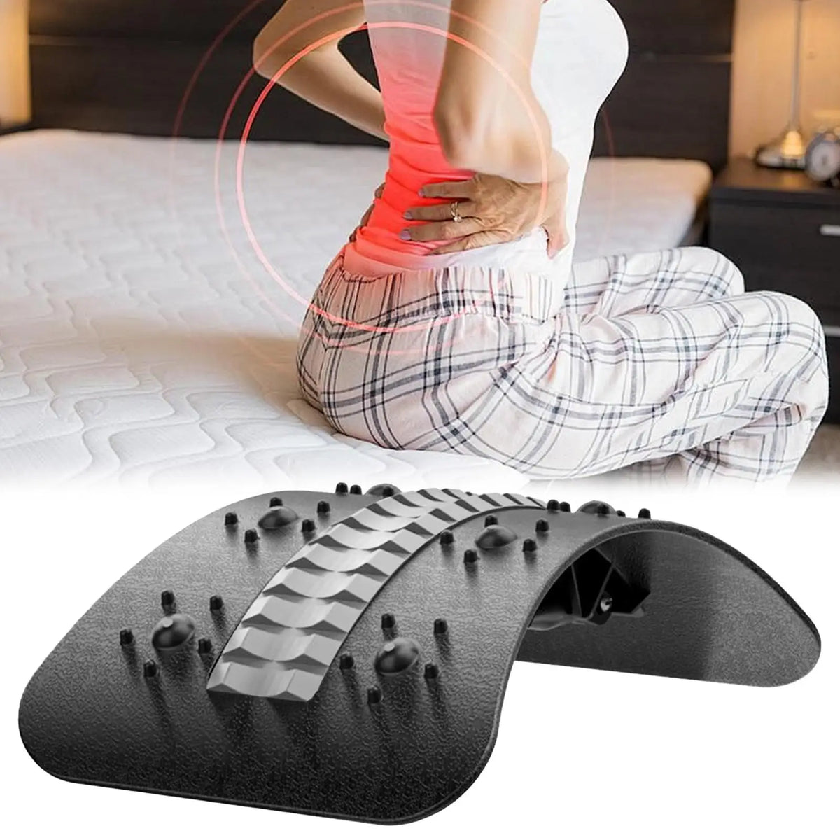 Back Stretcher Waist Support Relieving Board Adjustable Back Stretcher Massager Back Stretcher forBack Pain Relief Cracker Board Oasis Select