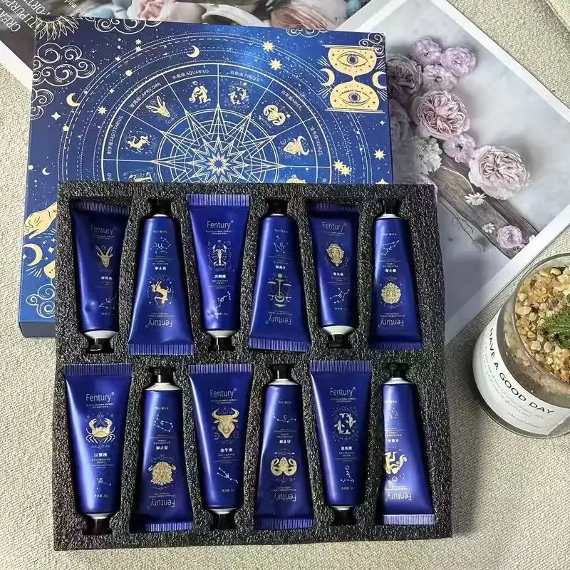 12PCS Fragrant Refreshing Hand Cream in gift box, suitable for dry and rough hands, 12-in-1 Moisturizing Hand Cream Set Oasis Select