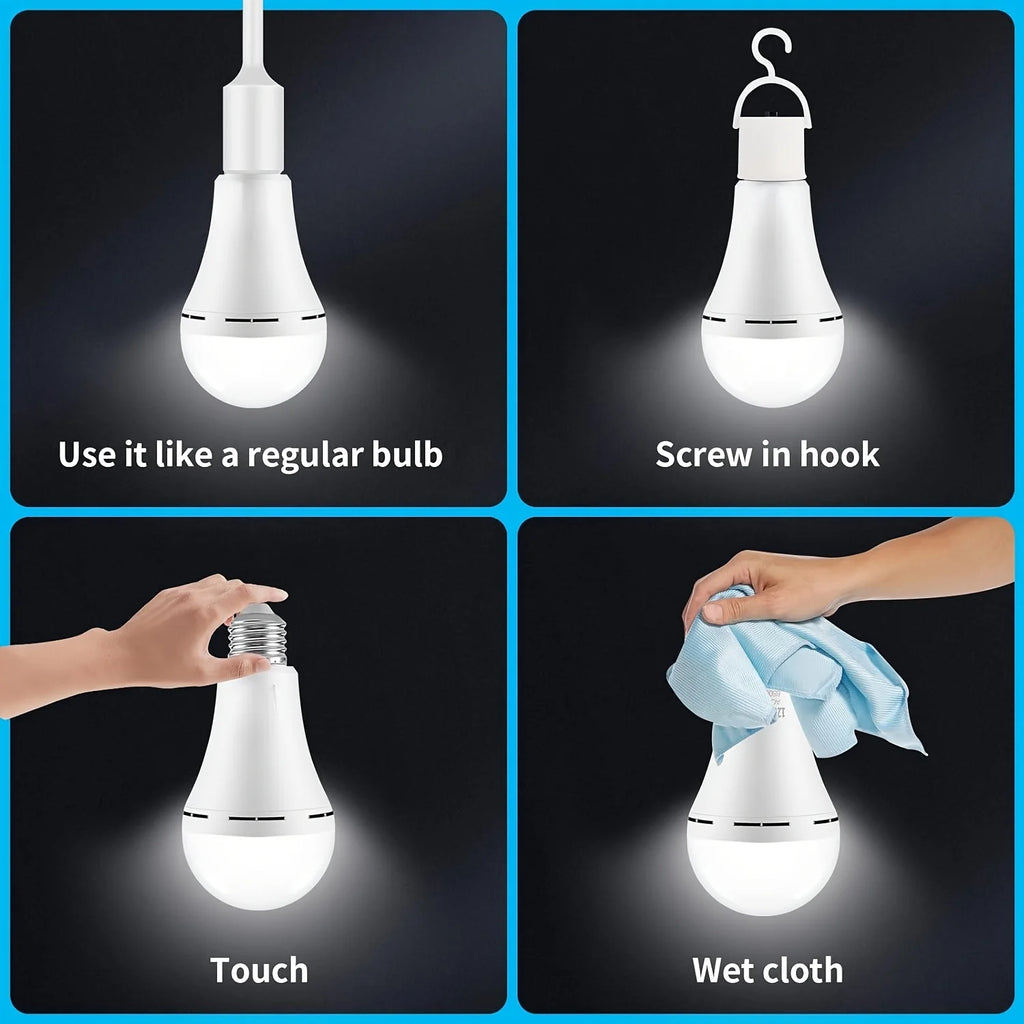 E27 Rechargeable LED Emergency Bulb 9W/15W | Portable Camp Light