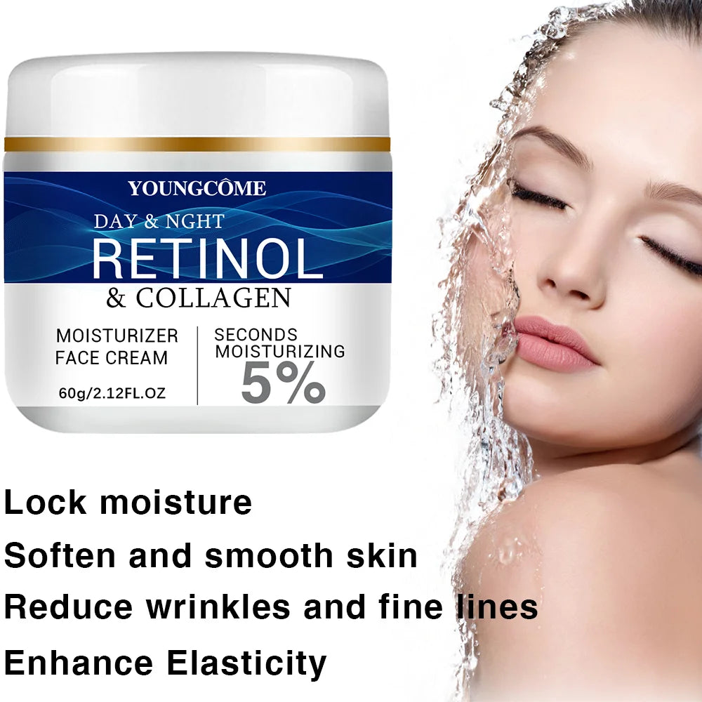 Retinol Collagen Hyaluronic Acid Face Cream Revitalizing Firming Lifting Moisturizer Hydrating Plump Fine Lines Night Cream Oasis Select