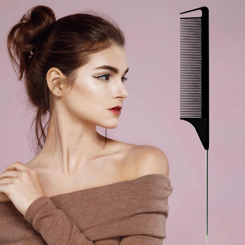 4 Candy Colors Hair Styling Pointy Tail Comb Set Anti-static Comb for Wig, Partition, Braid, Hair Dye, and Highlights Hair Tools Oasis Select