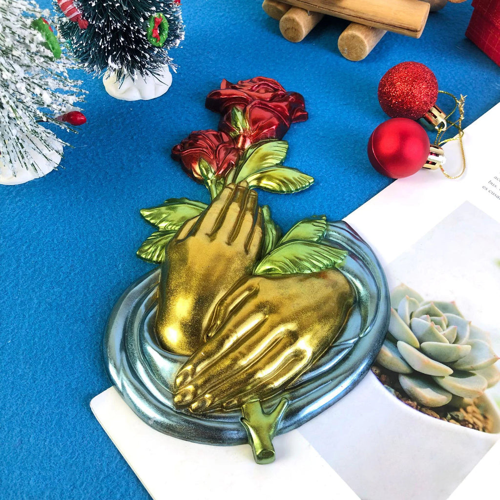 Epoxy Resin Mold 3D Wall Hanging Decor DIY Bouquet Mold Valentine's DIY Rose Ornament Mold For Valentine's Gift Art Projects Oasis Select