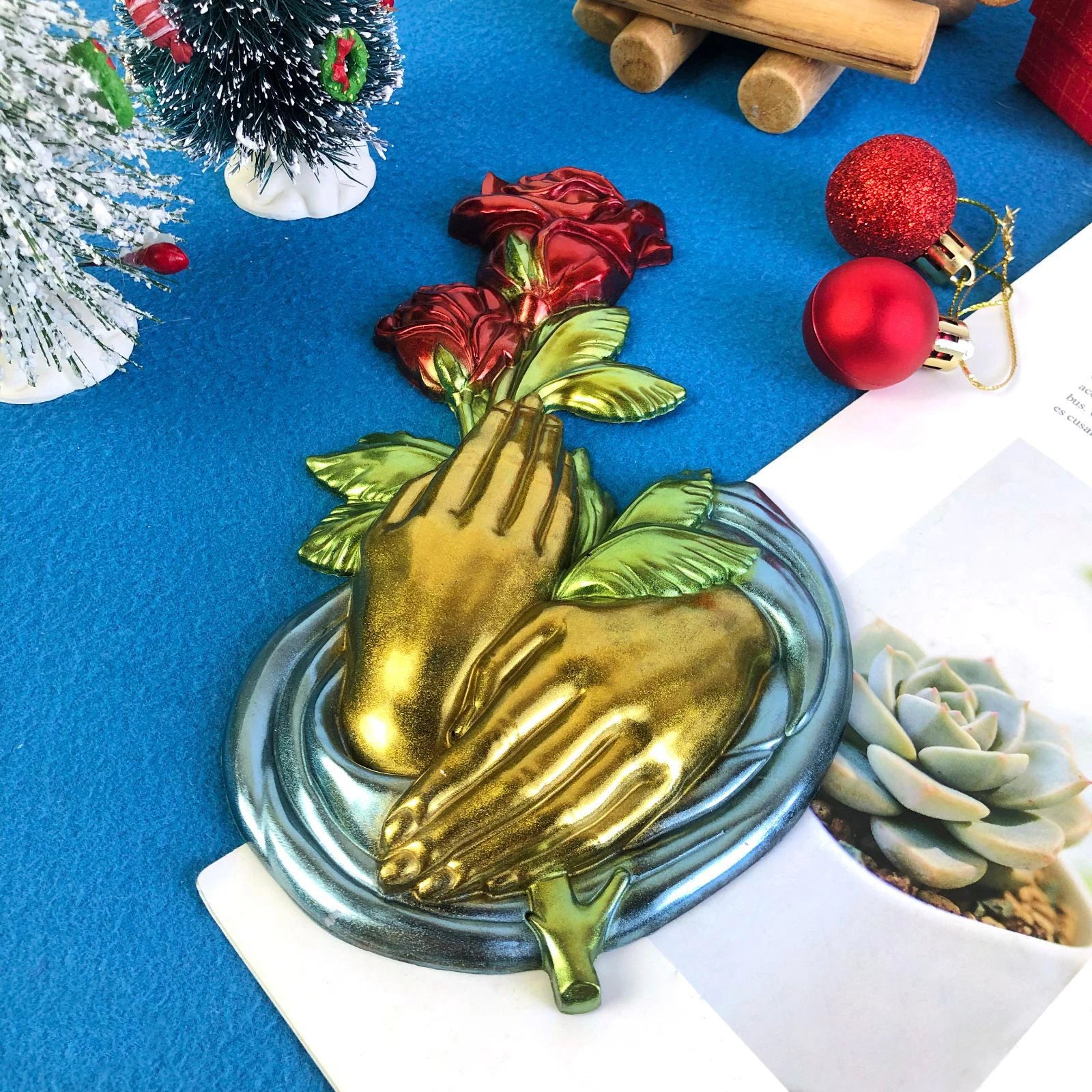 Epoxy Resin Mold 3D Wall Hanging Decor DIY Bouquet Mold Valentine's DIY Rose Ornament Mold For Valentine's Gift Art Projects Oasis Select