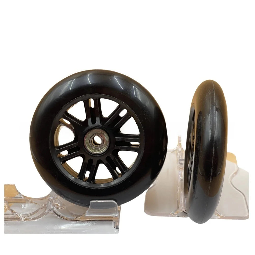 Black PU Scooter Wheel 120mm With Bearings For Electric Skateboard Inline Skates Replacement Parts Outdoor Sports Accessories Oasis Select