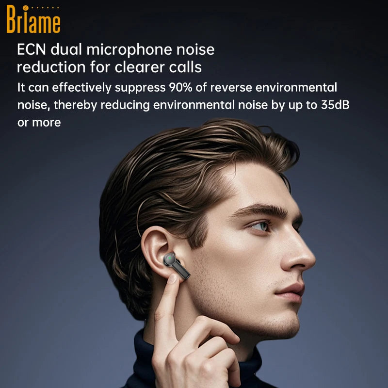 Briame Hifi Bluetooth Earphones Wireless Headphones with Microphone for Sports Running Earbuds with Good Sound Quality Headset Oasis Select