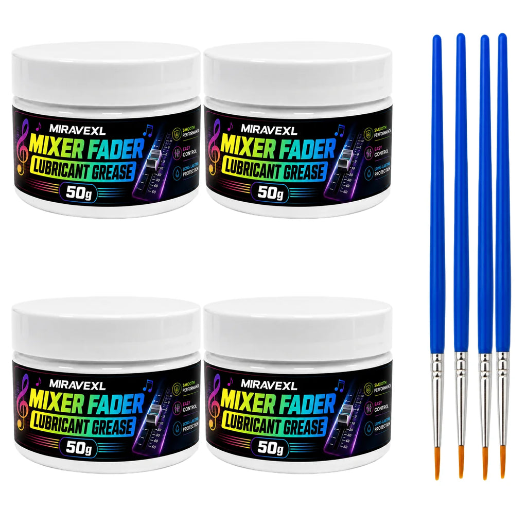 MIRAVEXL Mixer Fader Lubricant Grease 50g Professional Audio Console Fader MaintenanceSmooth Control With Precision Brush Kit Oasis Select 4 Cans -4 Items